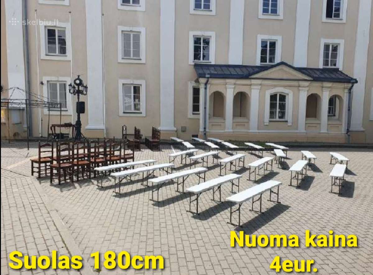 Stalų, suolų, kėdžių ir kitų baldų nuoma - nuotraukos Nr. 21