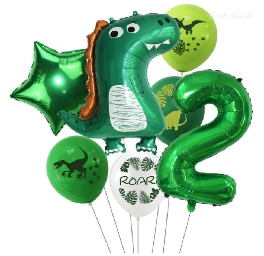 Balionų rinkinys su dinozauru - nuotraukos Nr. 2
