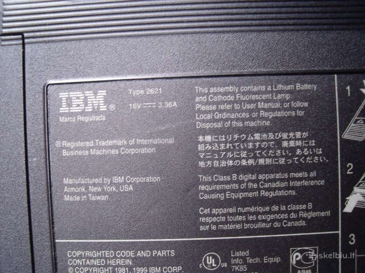 Ibm / Lenovo laptopa dalims - nuotraukos Nr. 10