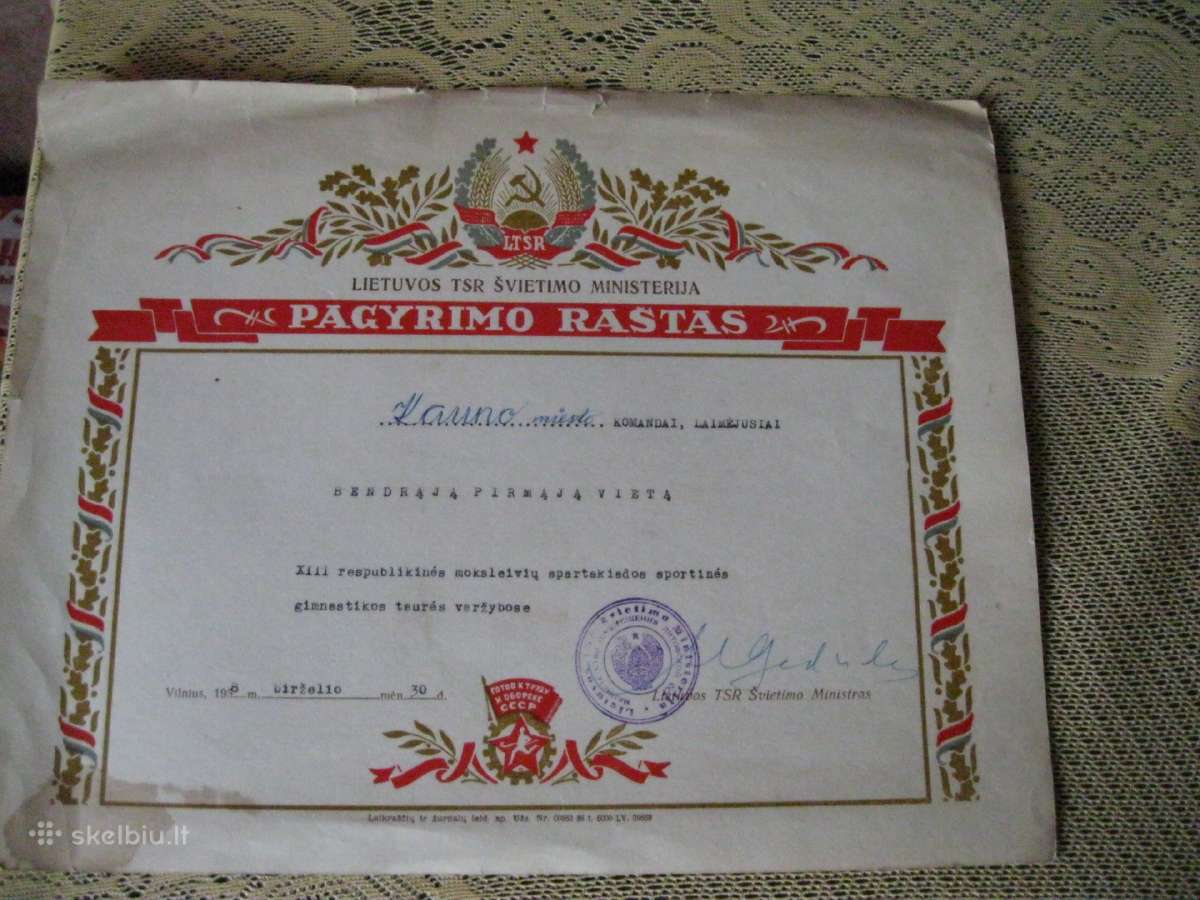 Ltsr Garbes Rastai 1958 m. .zr. foto.