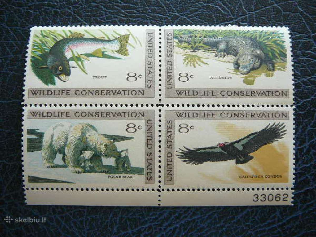 Zuvys Meskos Krokodilai Pauksciai JAV Mnh us1037