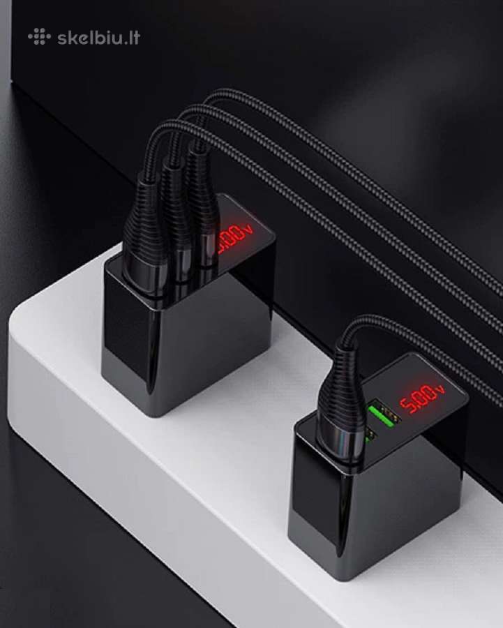 3 prievadų Usb išmanusis greito krovimo kroviklis - nuotraukos Nr. 4