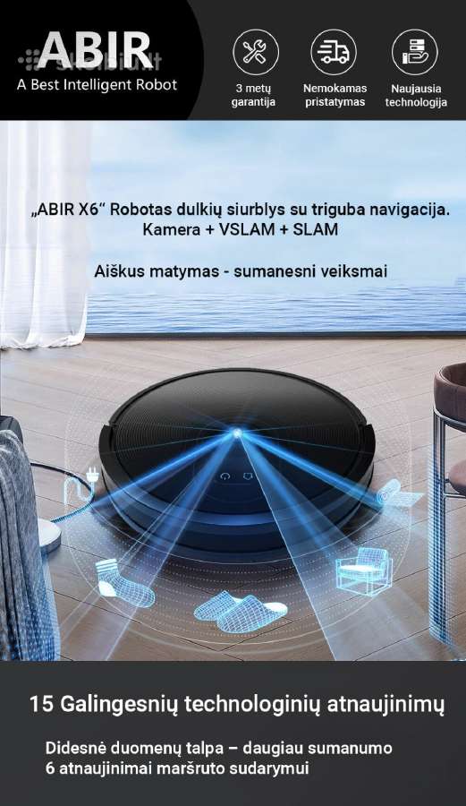 Galingas plaunantis robotas siurblys Abir X8 / X9 - nuotraukos Nr. 9