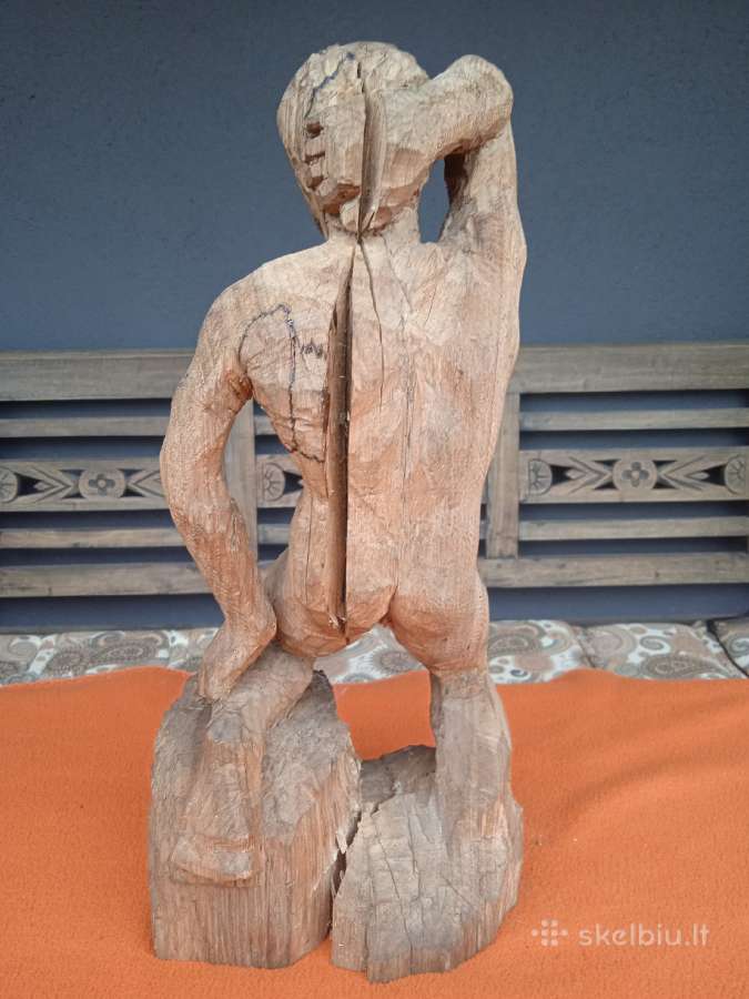 Sena medine 37 cm statulele "vyras" - nuotraukos Nr. 5