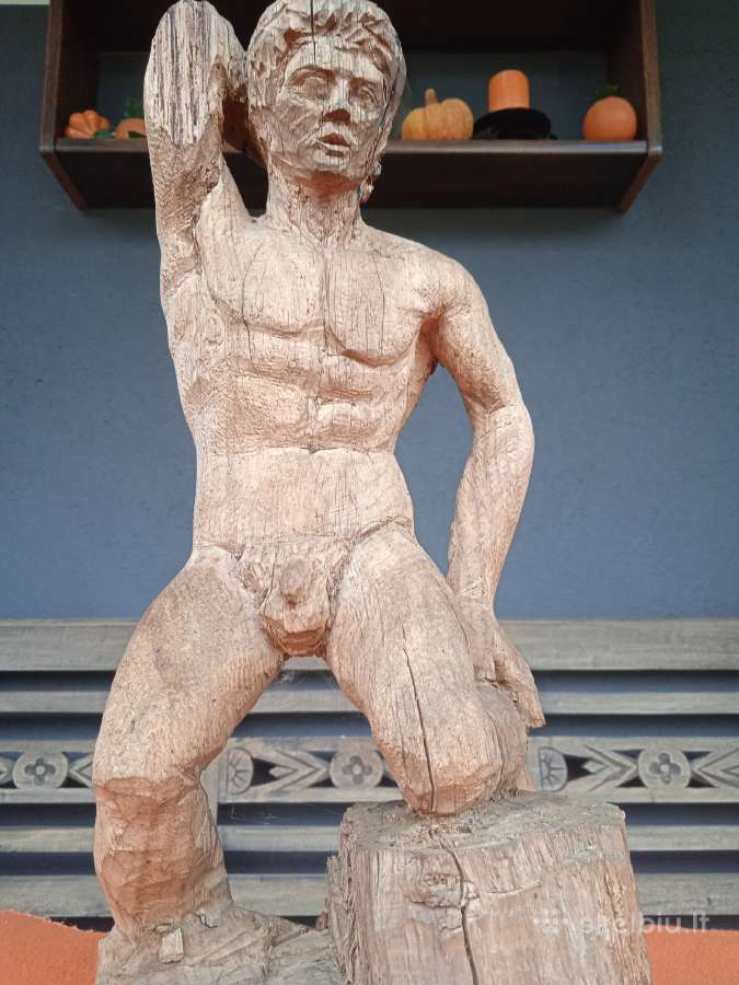 Sena medine 37 cm statulele "vyras" - nuotraukos Nr. 6