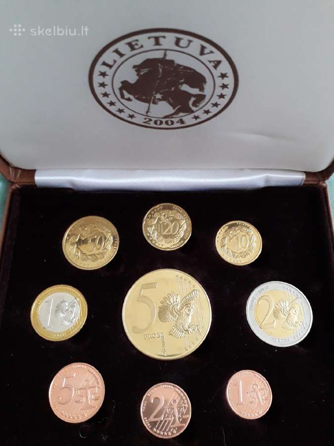Euro praba rinkinys 9 vnt. Lietuva 2004