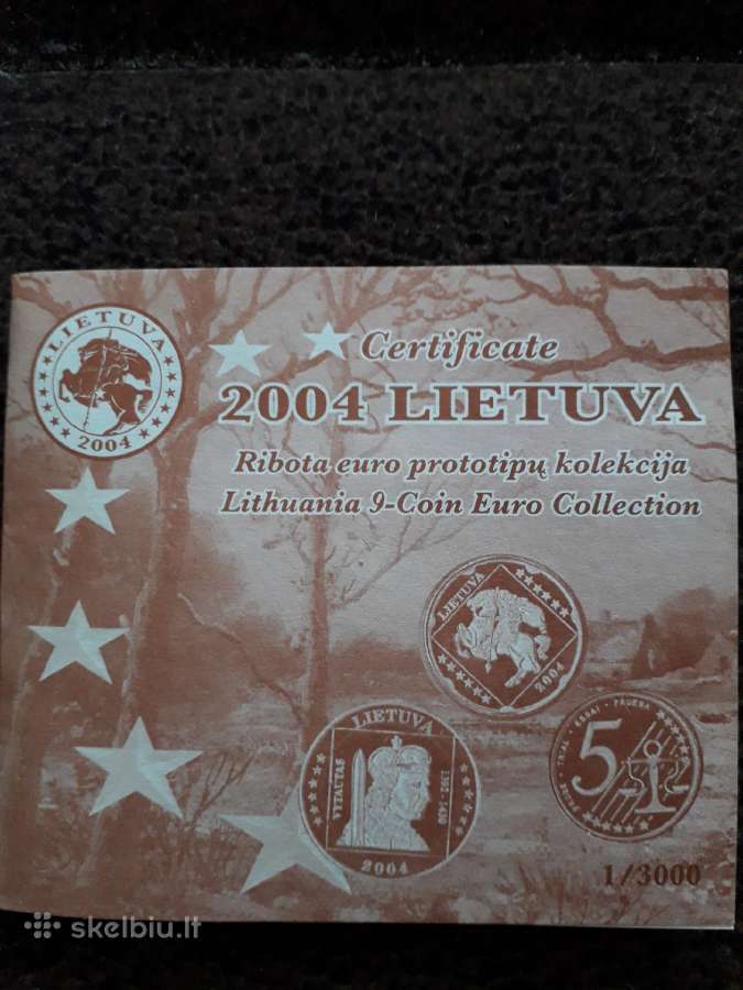 Euro praba rinkinys 9 vnt. Lietuva 2004 - nuotraukos Nr. 3