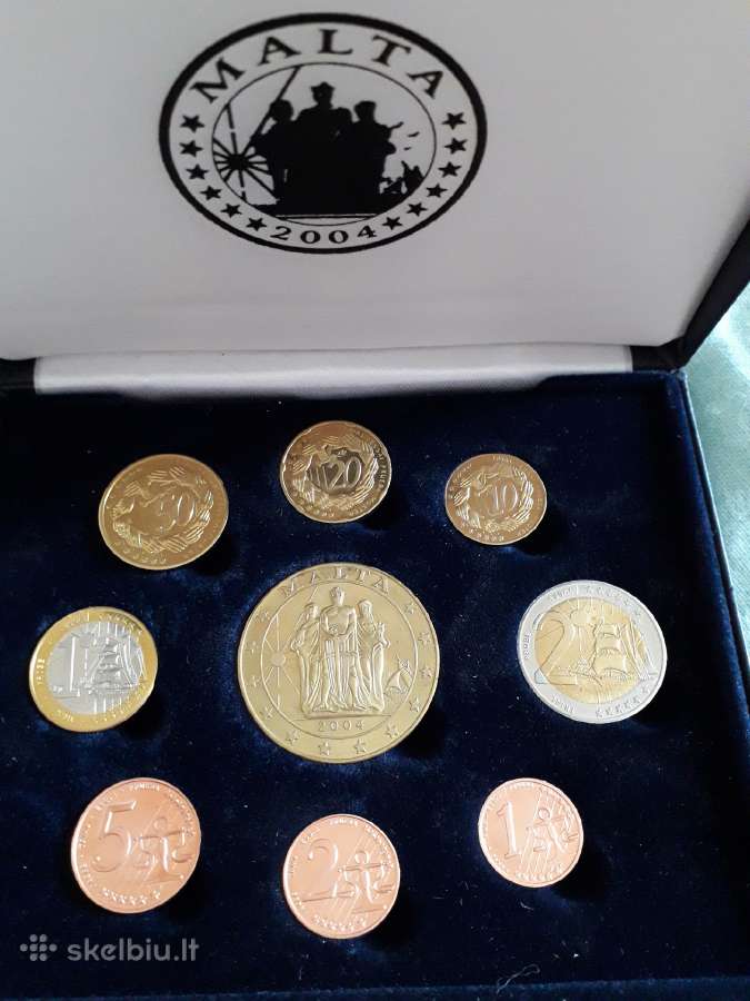Euro praba rinkinys 9vnt. Malta 2004