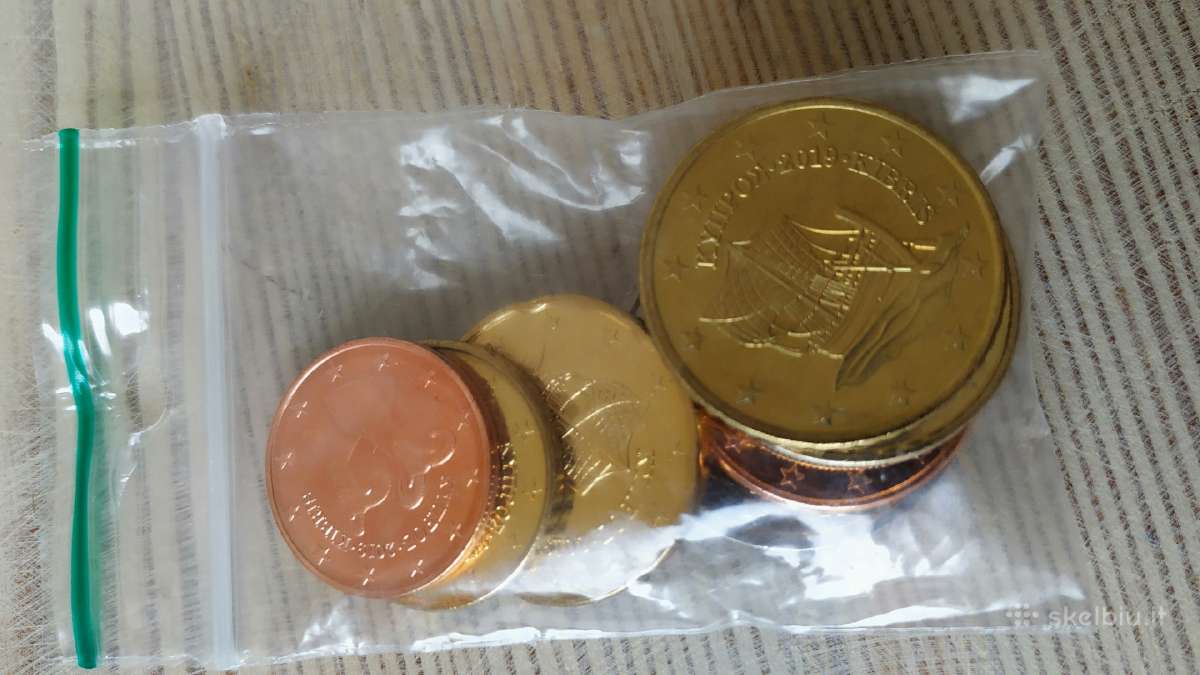 Kipras Euro Coins Unc 2019