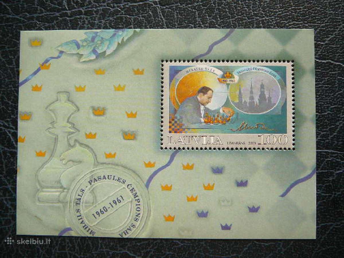 Sachmatai Latvija 2001 Mnh llt550