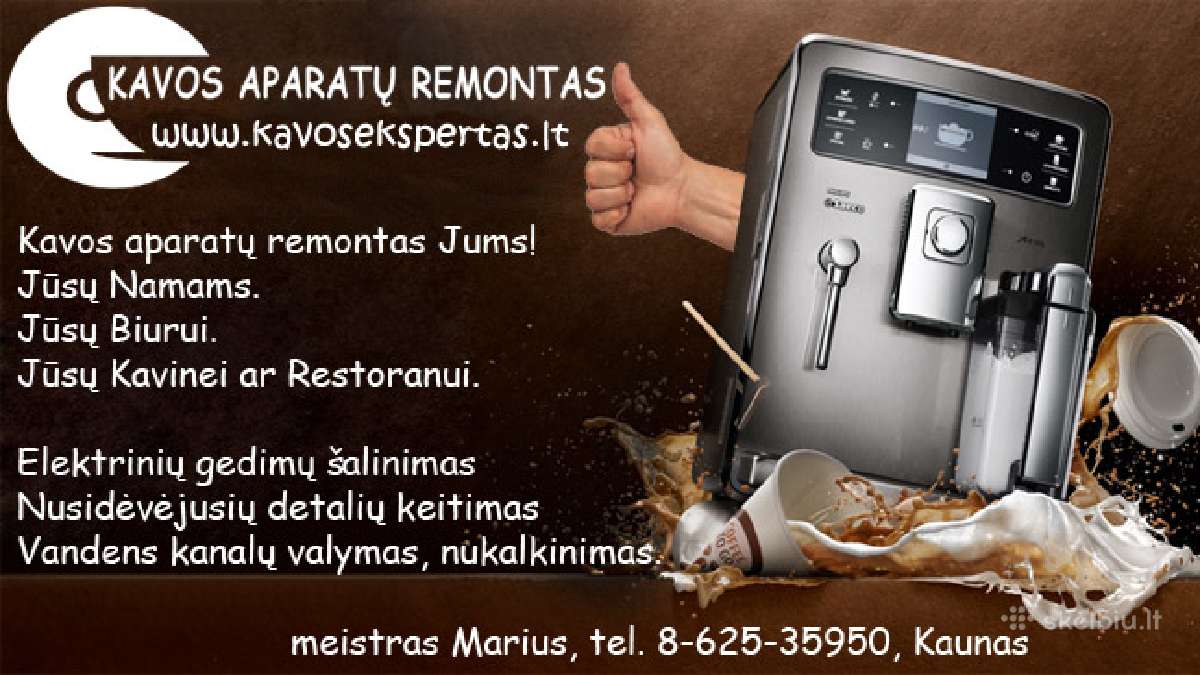 Kavos aparatų remontas Be Tarpininkų 100% ® - nuotraukos Nr. 3