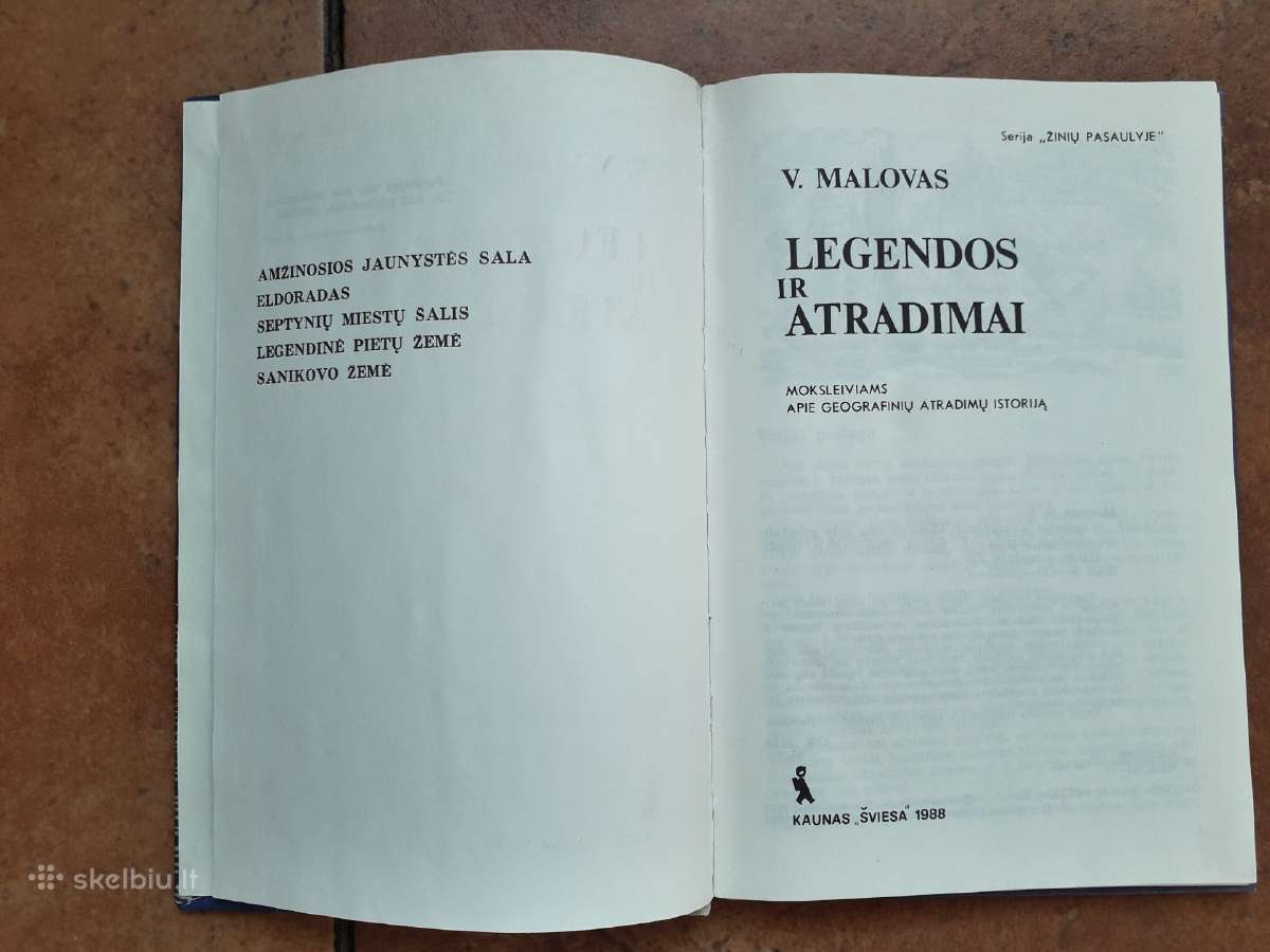 V. Malovas "Legendos ir atradimai" 1988 metai - nuotraukos Nr. 2