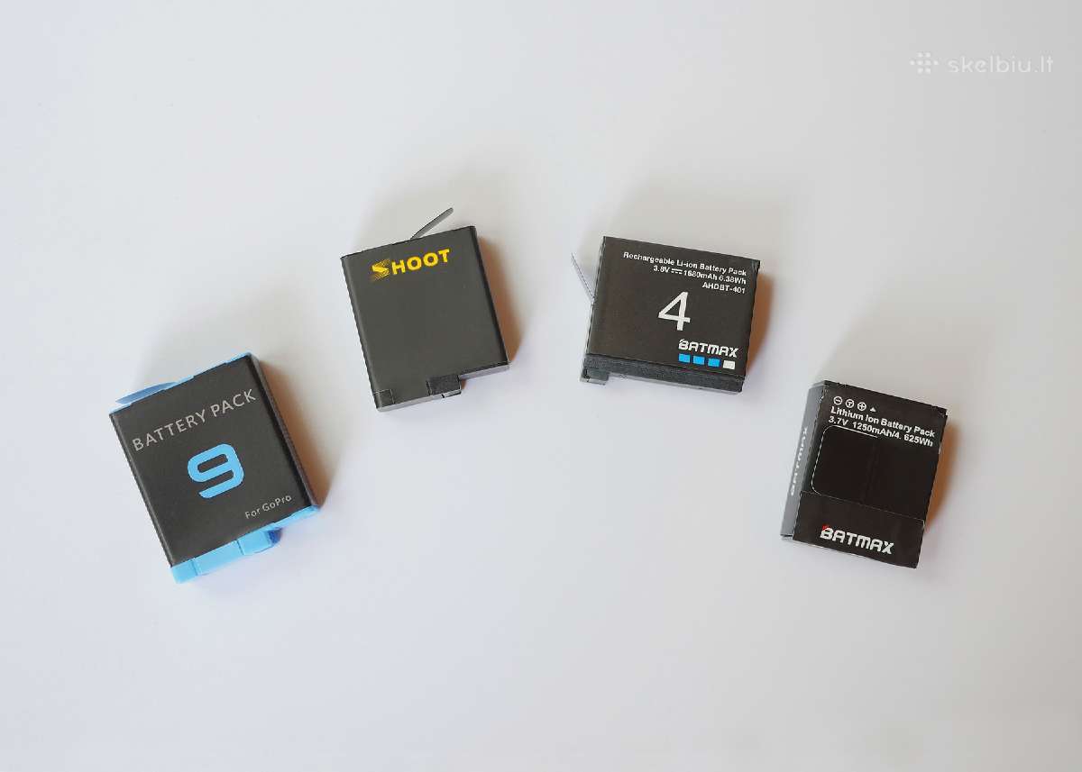 Gopro 12, 11, 10, 9, 8, 7, 6, 5, 4, 3 bat ir pak - nuotraukos Nr. 2