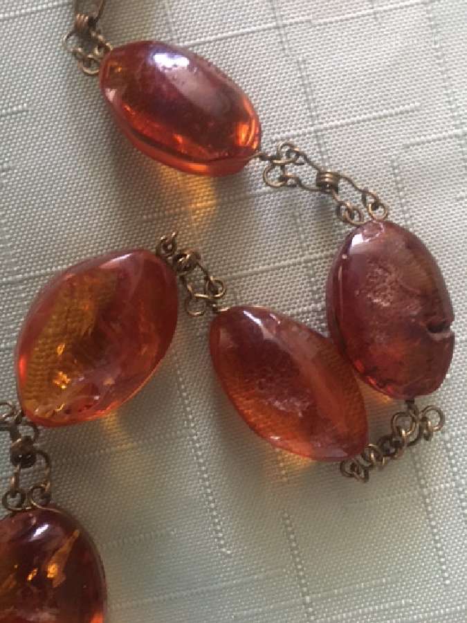Vintažiniai gintaro karoliai - nuotraukos Nr. 2
