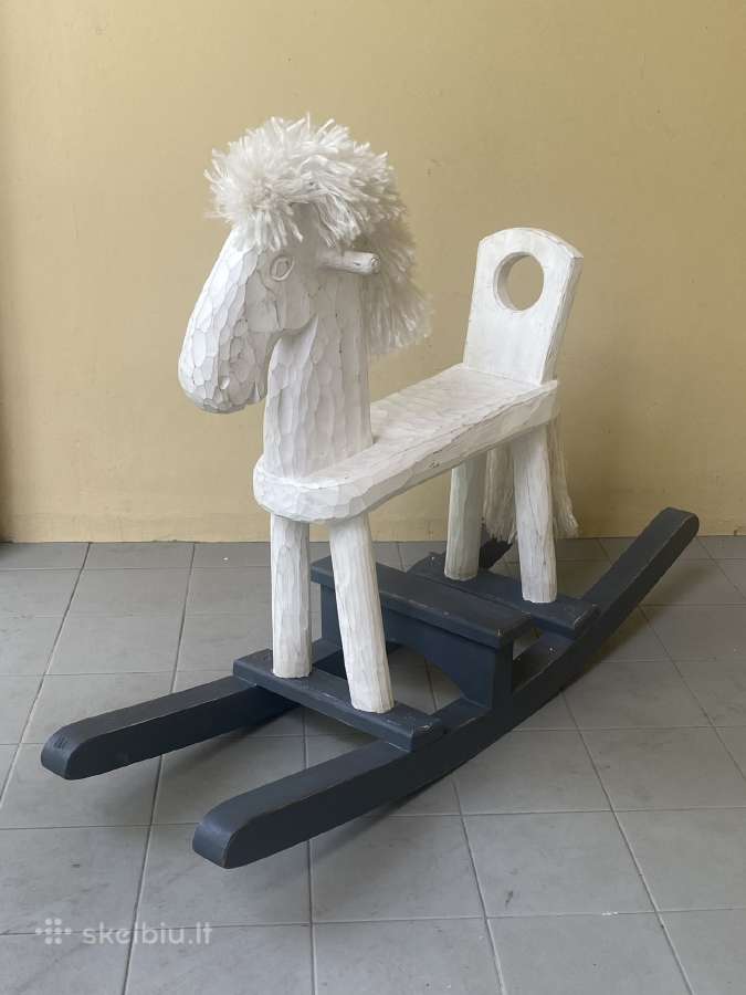 Tvirtas medinis supamas žaislas Arkliukas - nuotraukos Nr. 4