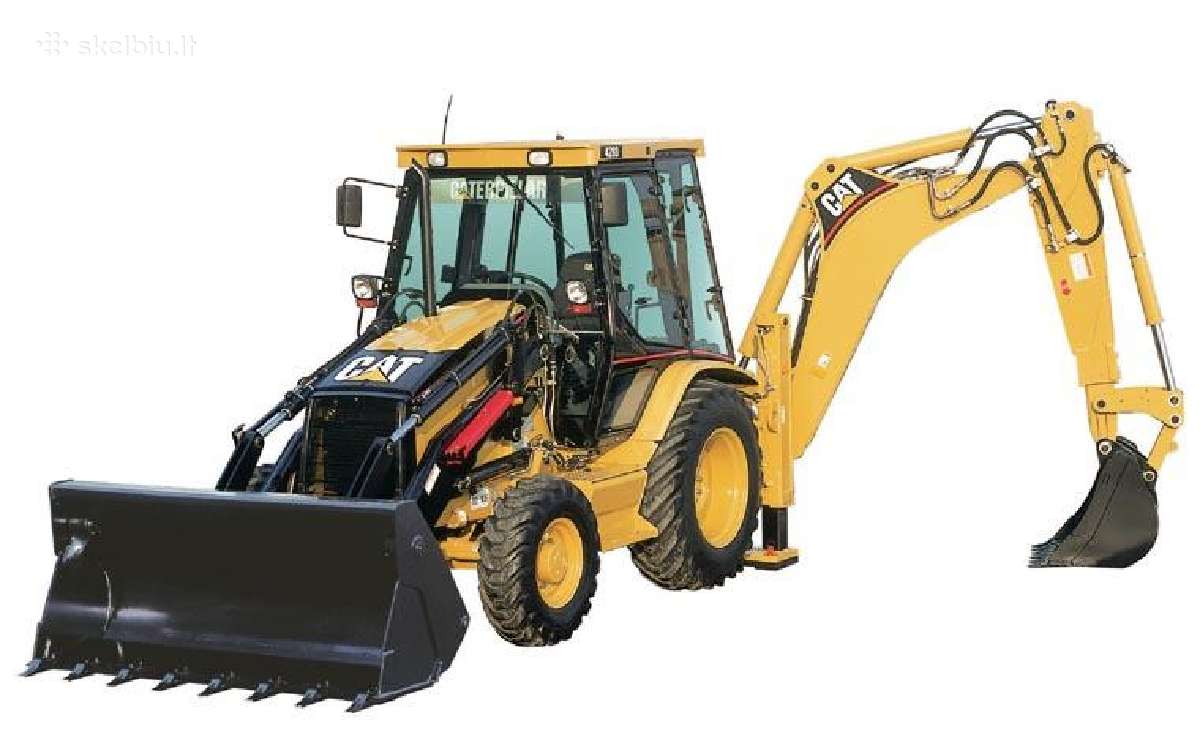 Cat428d traktoriaus / račioko paslaugos nuoma