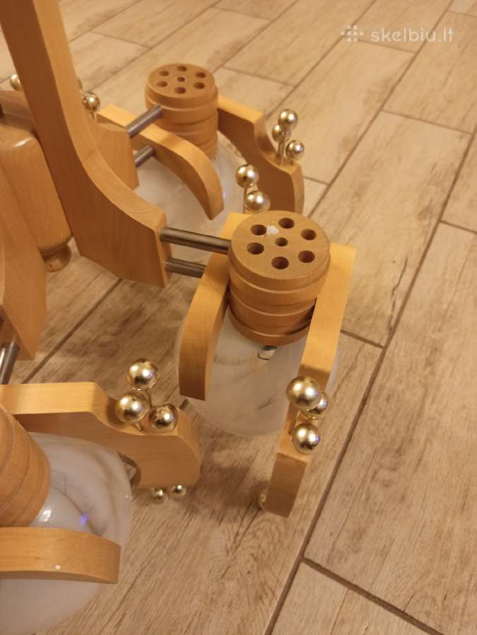 Mediniai vintažiniai dideli šviestuvai - nuotraukos Nr. 22