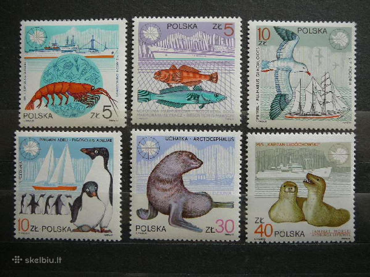 Laivai Gyvunai Antarktida Lenkija 1987 Mnh lk3076