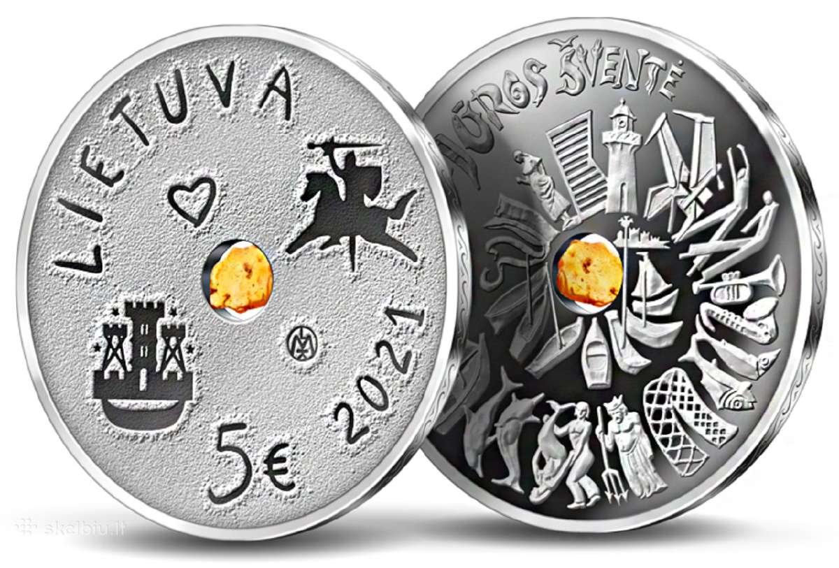 2021 m. 1,5€ ir 5€ Moneta, skirta Jūros šventei