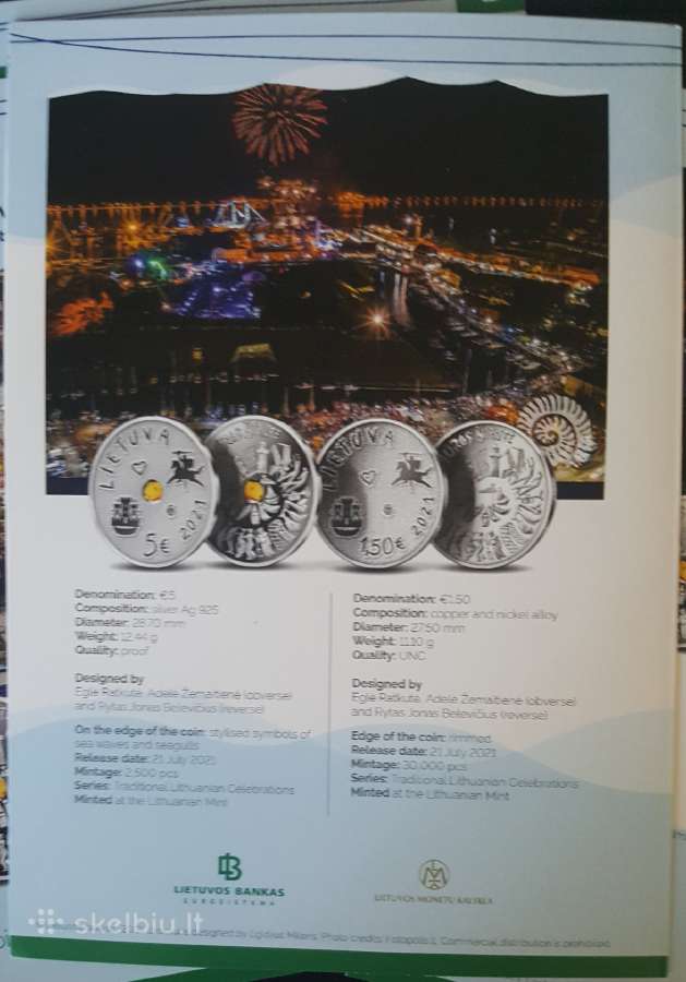 2021 m. 1,5€ ir 5€ Moneta, skirta Jūros šventei - nuotraukos Nr. 9