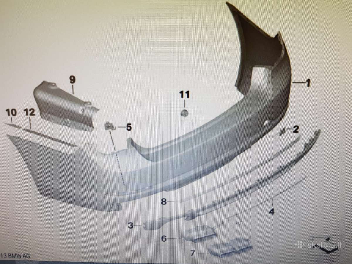 51127209920 Bmw galinio buferio apdaila - nuotraukos Nr. 2
