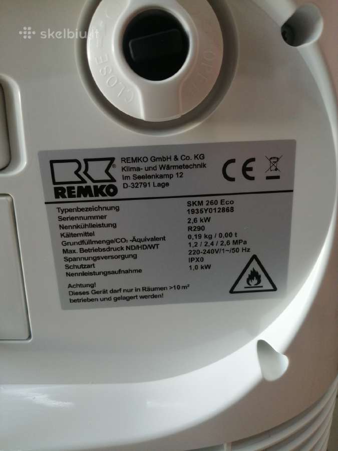 Mobilus oro kondicionierius Remko Skm 260 Eco - nuotraukos Nr. 8