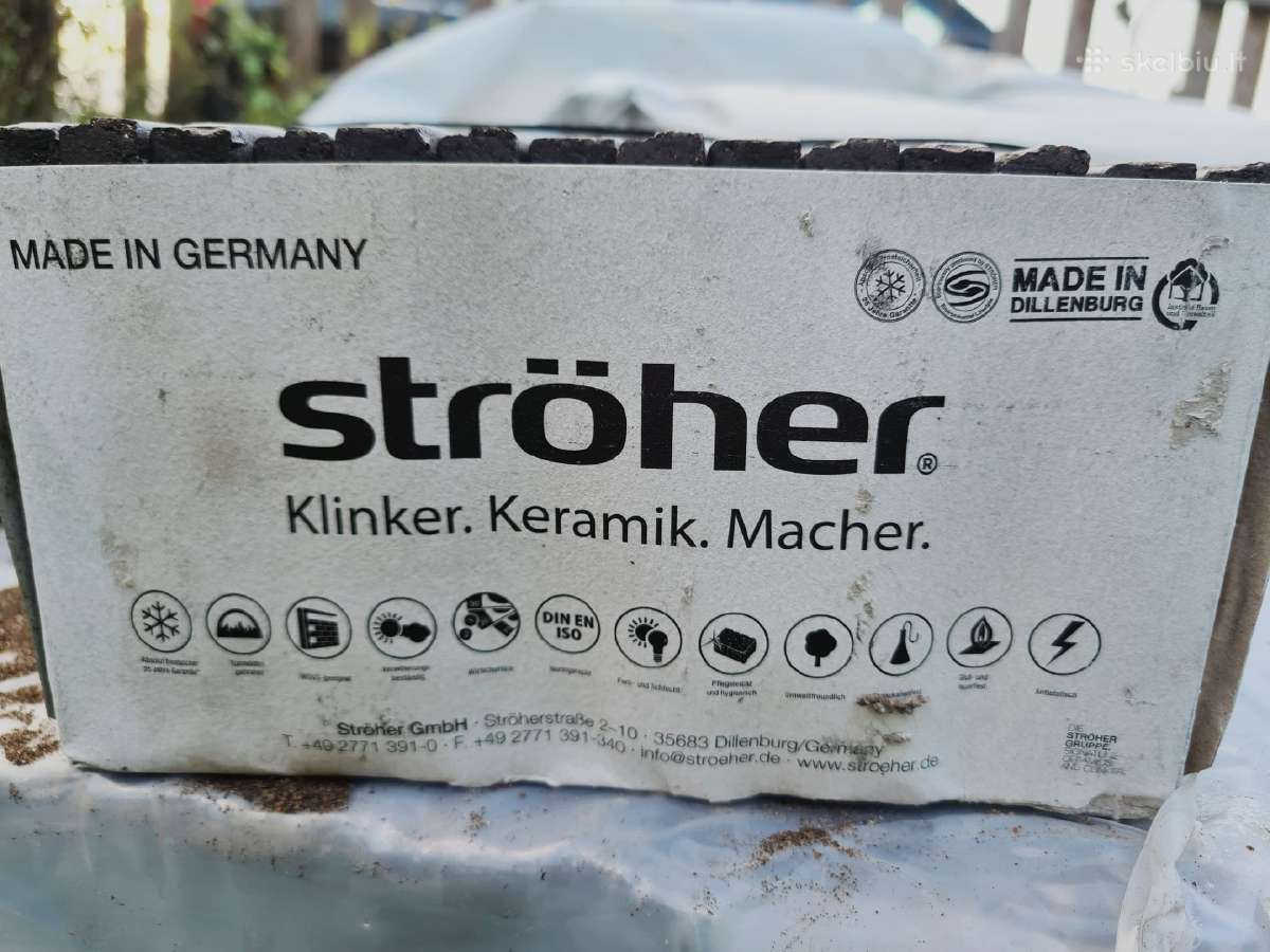 Vokiškos Stroher klinkerio plytelės 70 m2 - nuotraukos Nr. 5