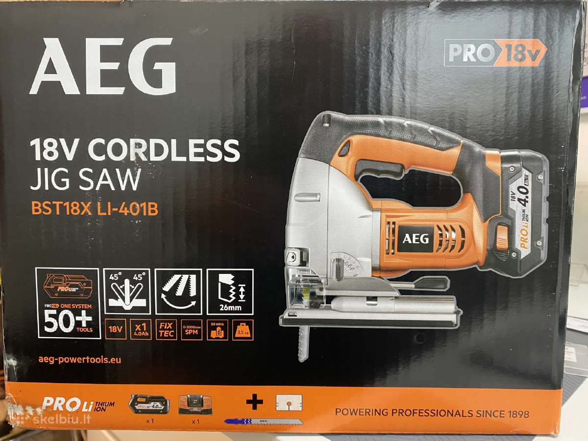 Siaurapjūklis Aeg Bst18xli-401b 18 V 1x4,0 Ah ak - nuotraukos Nr. 6