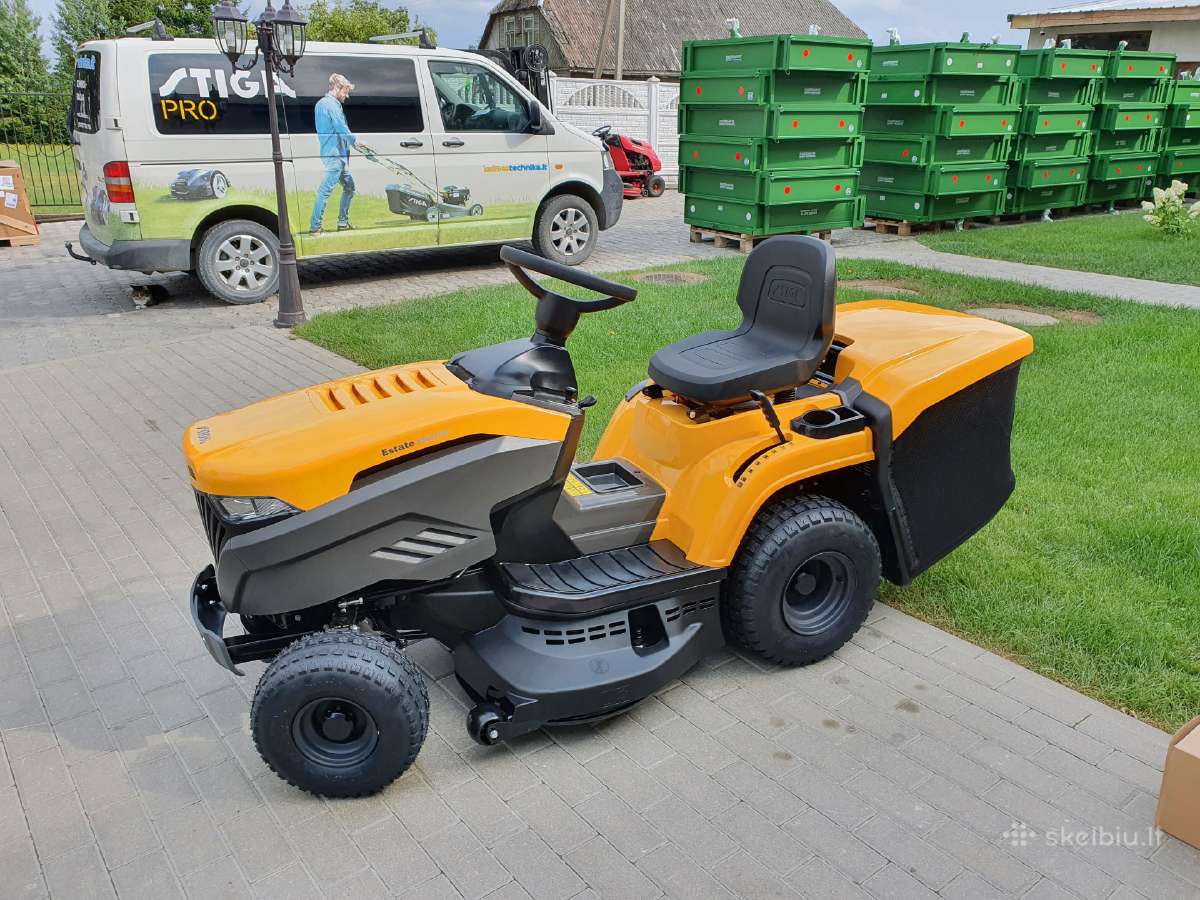 Sodo traktoriukas su krepšiu Stiga Estate Special - nuotraukos Nr. 3