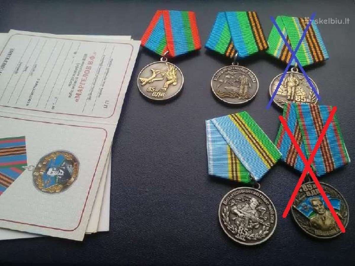 Desantininku medaliai su dok.