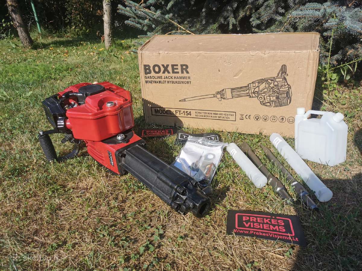 Naujas! Benzininis atskėlimo plaktukas Boxer-ft154