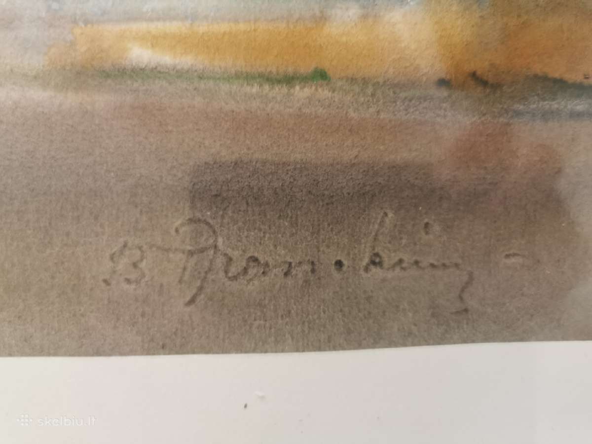 Lietuvos dailininkų Poručio, Slavinsko akvareles - nuotraukos Nr. 4
