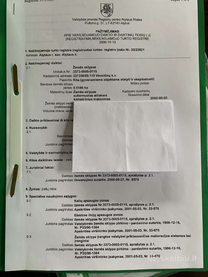 Parduodu 50 a. Namu valdos sklypą I Alytuje - nuotraukos Nr. 12