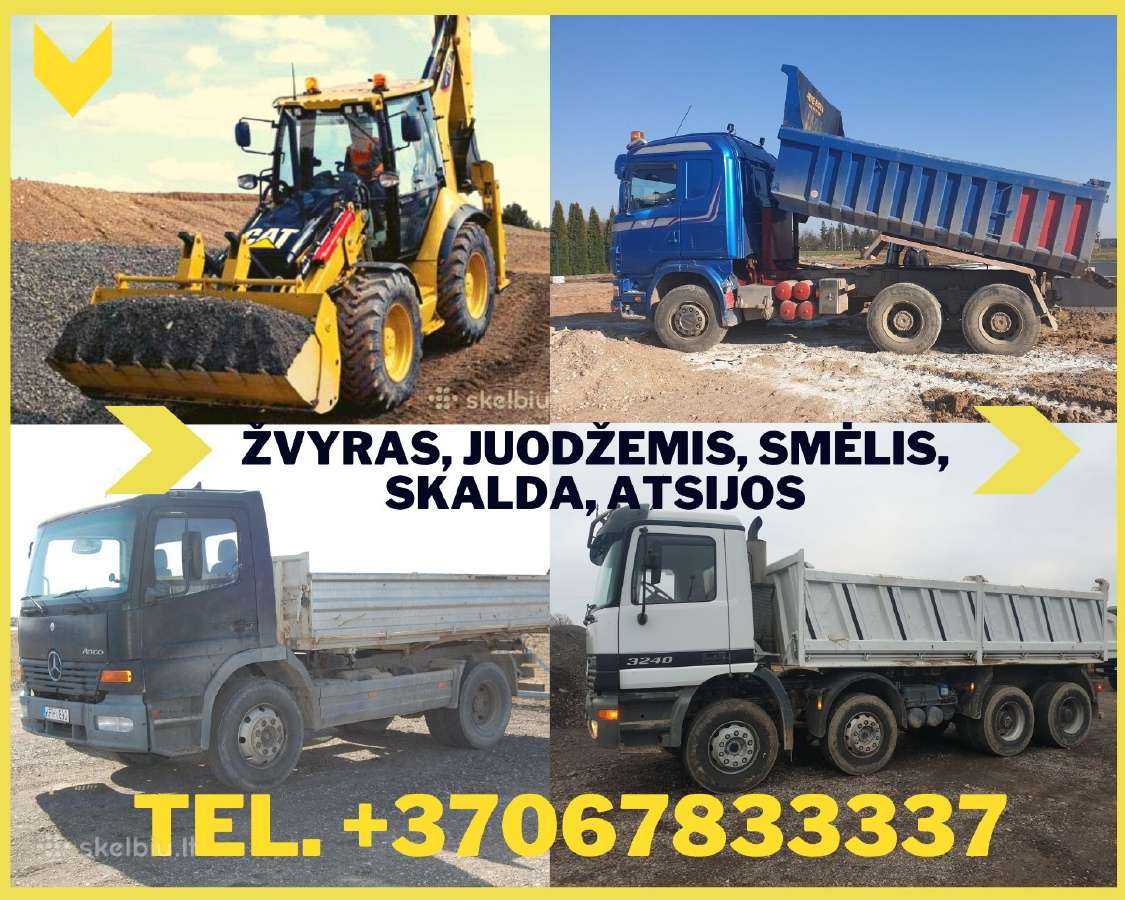 Žvyras, Juodžemis, Smėlis,skalda nuo 1 iki 16kūb.m - nuotraukos Nr. 9