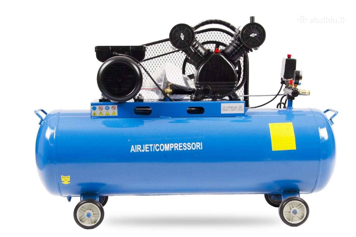 Galingas vienfazis oro kompresorius 100l - nuotraukos Nr. 2