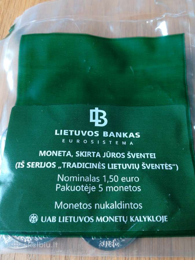 Monetos jūros šventei (sidabrinė + 5 vnt. 1,5€) - nuotraukos Nr. 3