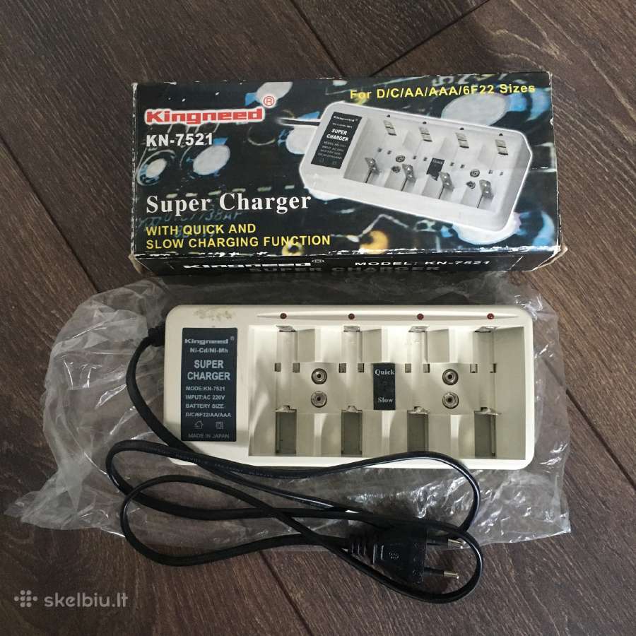 Bateriju ikroviklis 220v D C 6f22 Aa Aa
