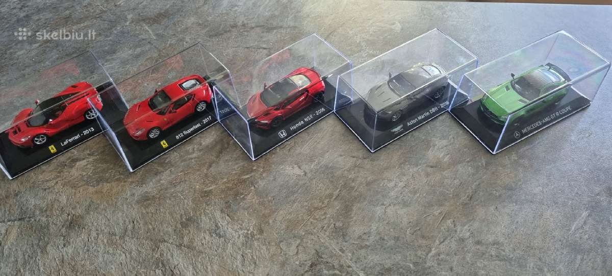Ferrari, Mercedes, Aston Martin, Honda modeliai