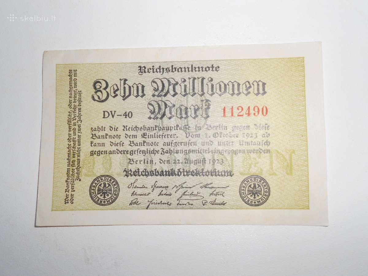 10 000 000 markių 1923m Vokietija.