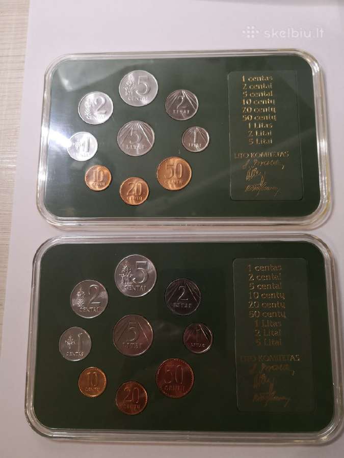 Perku 1991 metu monetu rinkini, paskirus litus