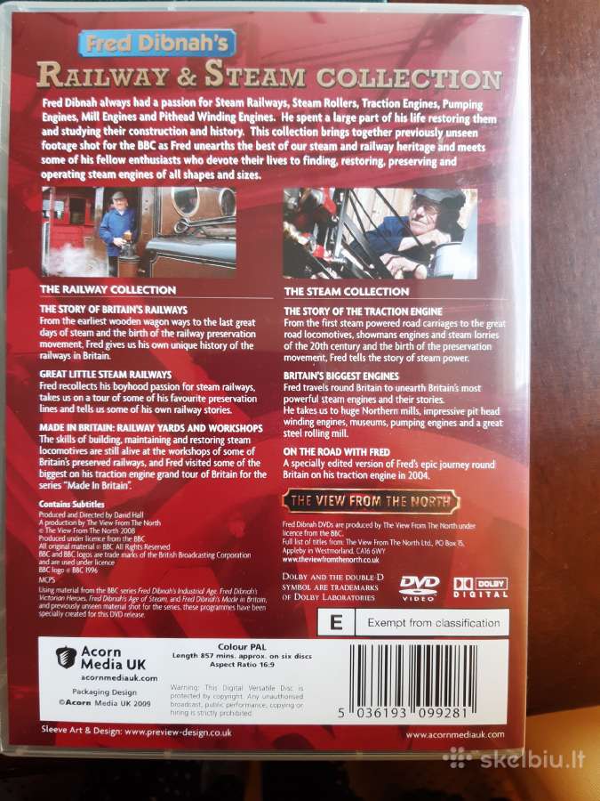 Fred Dibnah Railway&steam Collection 6 Dvd diskai - nuotraukos Nr. 2