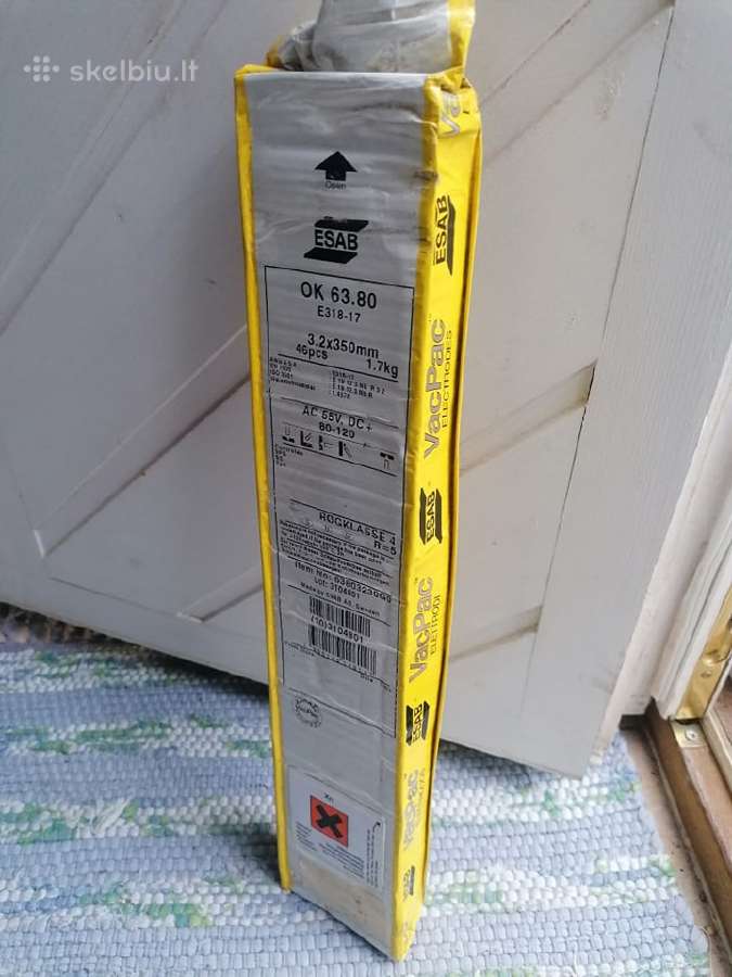 Esab elektrodai ner. plienui Ok 63.80 - nuotraukos Nr. 2
