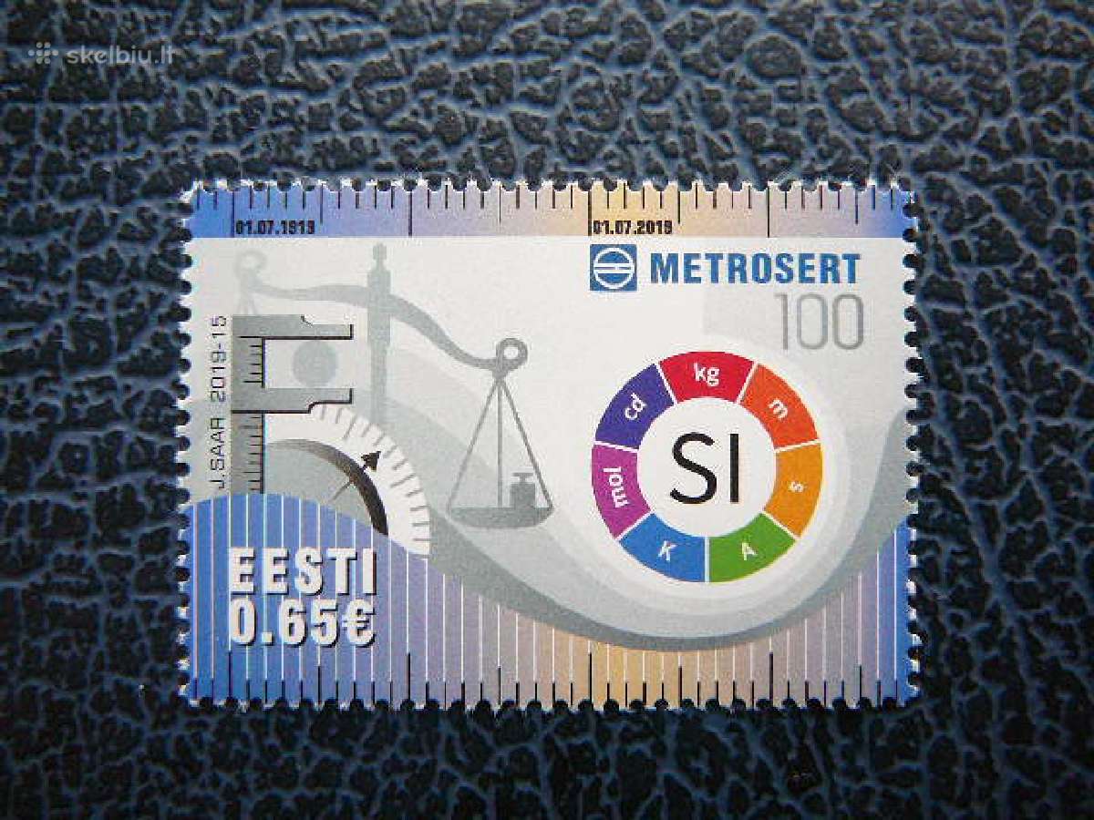 Estija 2019 Svorių ir matų sistema Mnh est957