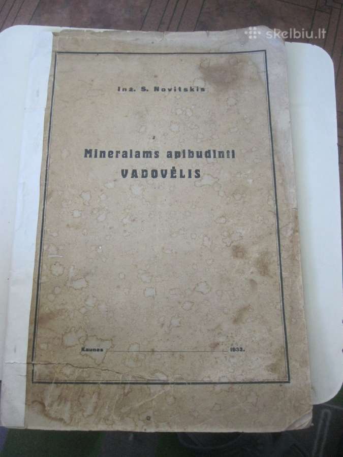Mineralams apibūdinti vadovėlis 1933 m. Kaunas