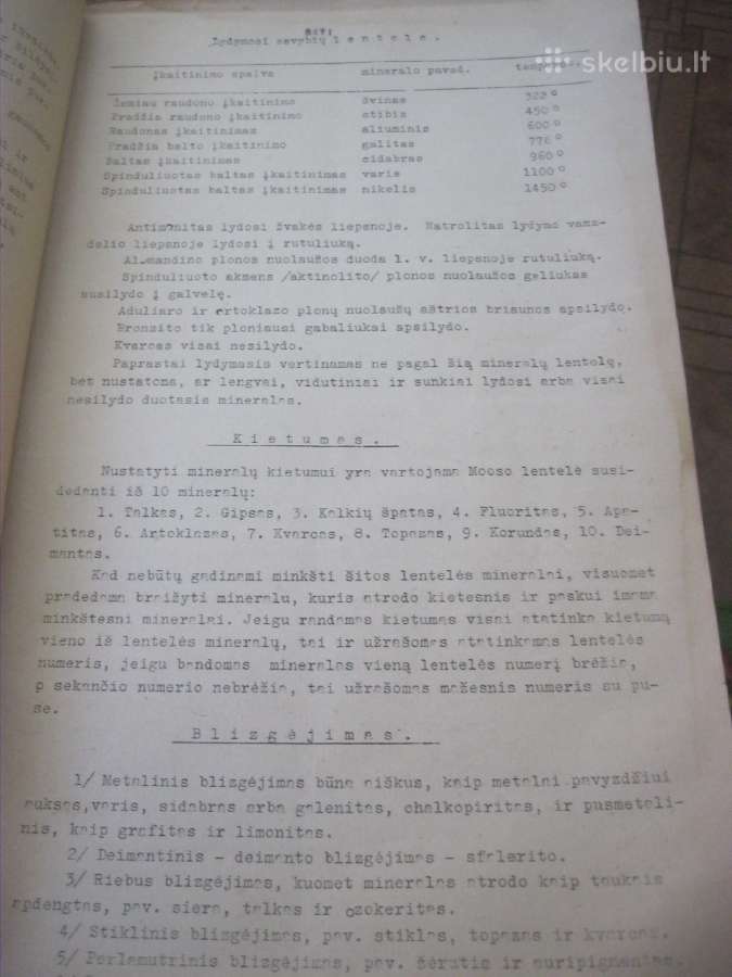 Mineralams apibūdinti vadovėlis 1933 m. Kaunas - nuotraukos Nr. 3