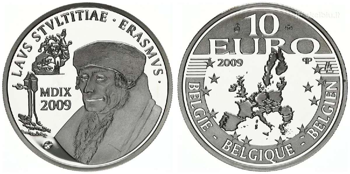 Belgija 2009 Erasmus sidabras 10€ - nuotraukos Nr. 2