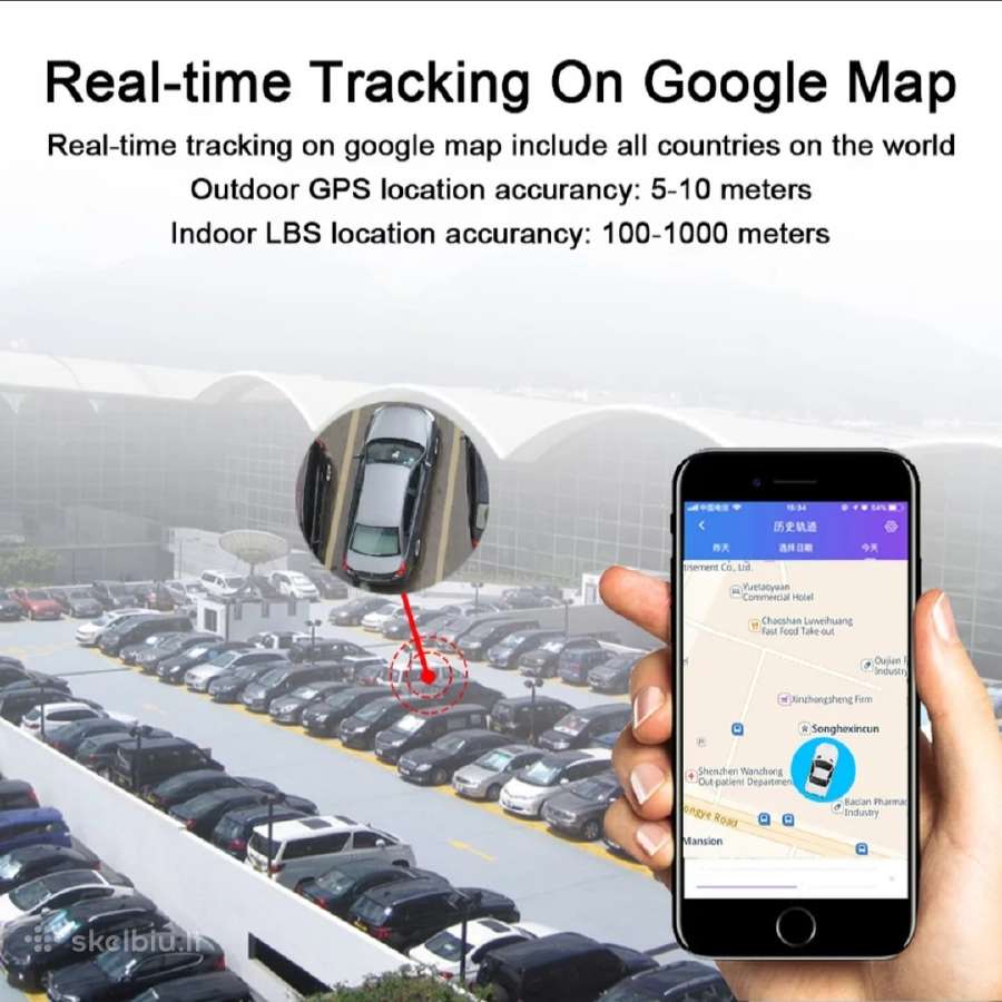 Mini GPS sekliukas su magnetu ir mikrofonu 2026m. - nuotraukos Nr. 6