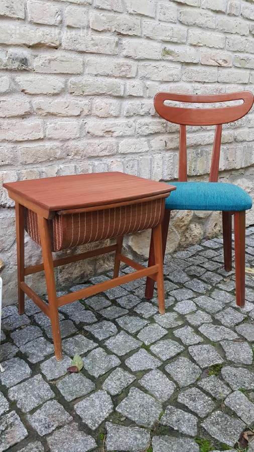 Vintažinis mid century tikmedžio staliukas - nuotraukos Nr. 8