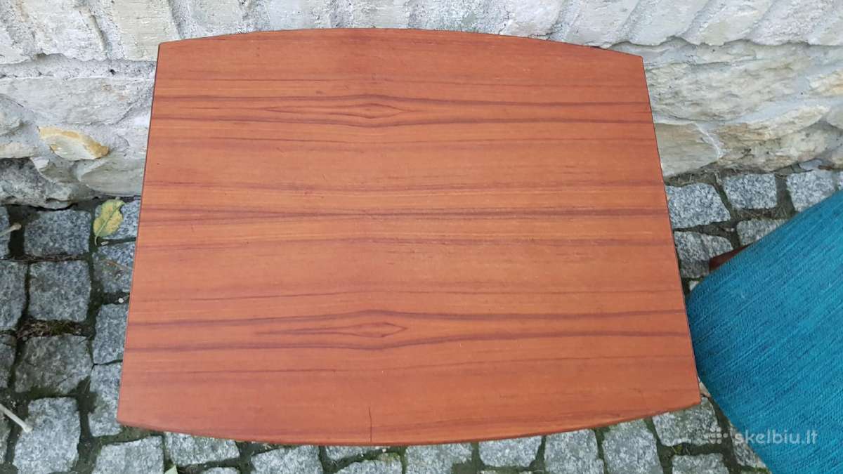 Vintažinis mid century tikmedžio staliukas - nuotraukos Nr. 15