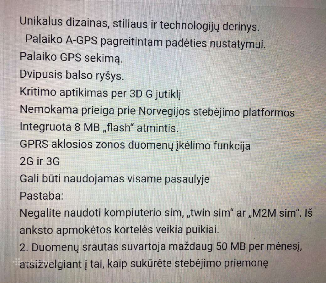Gsm Smart Tracker. Utena - nuotraukos Nr. 2